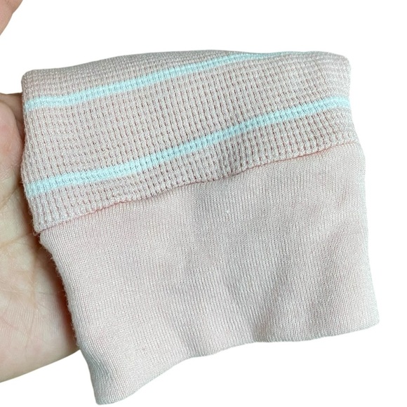 PJ Salvage Thermal Lounge Top Shine Bright Striped Waffle Knit Long Sleeve L - Picture 7 of 15